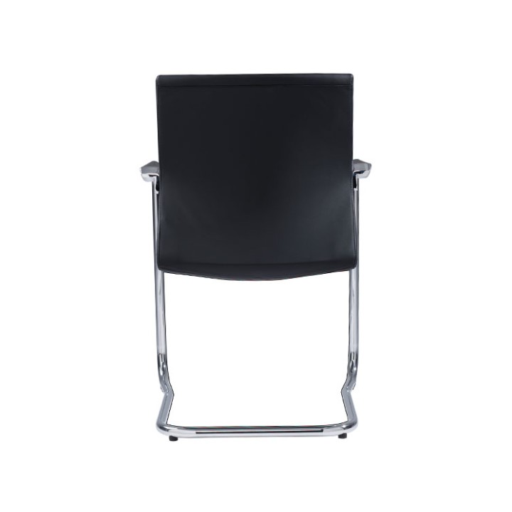 CH-319 Leather Visitors Chair Black